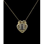 Pendant with sapphires