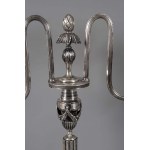 PAIR OF CLASSICIST TWO-LEDGE CANDELABERS, Germany, Berlin, August Ferdinand Gentzmer, 1790 - 1795