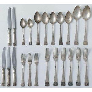 ENSEMBLE DE COUVERTS modèle PALETTE, Pologne, Varsovie, Hempel Brothers, 1921-31