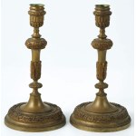 Pair of candlesticks, 2nd quarter of 19th century.