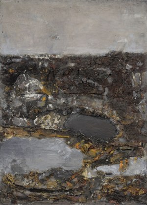Józef SZAJNA (1922-2008), Obraz z czarną plamą, 1959