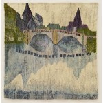 Barbara BOROWSKA-SIEROSZEWSKA (b. 1935) - project, Gobelin - Landscape with a bridge