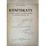 Józef KACZKOWSKI, Confiscations in Polish Territories Under Russian Occupation Following the Uprisings of 1831 and 1863, Warsaw, 1918, provenance stamp: Father Mieczysław Sawicki