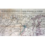 PETERMANN, A., Ph.D., Map of the American Theater of War between Washington and Richmond, Justus Perthes, 1862, Sketched by A. Petermann, map of the American theater of war between Washington and Richmond, American Civil War