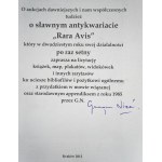 NIEĆ Grzegorz, O aukcjach dawniejszych i nam współczesnych tudzież o sławnym antykwariacie Rara Avis ..., odręczny podpis prof. Grzegorza Niecia, Kraków 2012 r.