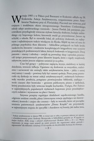 NIEĆ Grzegorz, O aukcjach dawniejszych i nam współczesnych tudzież o sławnym antykwariacie Rara Avis ..., odręczny podpis prof. Grzegorza Niecia, Kraków 2012 r.