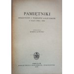 Pamiętniki spiskowców i więźniów galicyjskich 1832-1846, odręczna dedykacja od wydawcy dla prof. Tadeusza Ulewicza, opr. Karol Lewicki, Wrocław 1954 r.