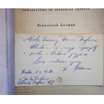 GERMAN, Franciszek, *Chopin and the Warsaw Literary Circle*, handwritten dedication by the author to Prof. Tadeusz Ulewicz on the half-title page, along with a separate card bearing the author’s dedication and autograph, Kraków, 1960.