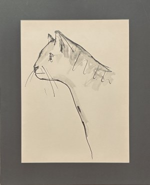 Pablo Picasso (1881-1973), Le Chat (Kotek) z cyklu 40 dessins de Picasso en marge du Buffon, 1957