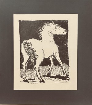 Pablo Picasso (1881-1973), Cheval (koń) z cyklu 31 rycin do tekstów Buffona, 1970