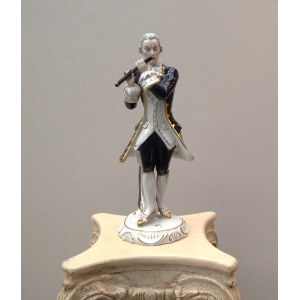 Royal Dux Bohemia Flutist figure,1960s-70s