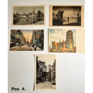 set of five Danzig postcards