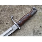 WW1/Germany: S.98/05 "Leaf" bayonet, NCO, Saw to: Mauser rifle/Erfurt 1914