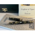 Pens, Omas Dama saft green celluloid fountain pen with b...