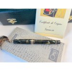 Pens, Omas Princess saft green celluloid fountain pen wi...