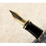 Pens, Parker Duofold Centennial MKI blue marbled fountai...