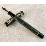 Pens, Parker Duofold International MKII green fountain p...