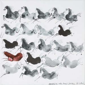 Jozef Wilkoń, TWO HORSES AND ONE, 2011