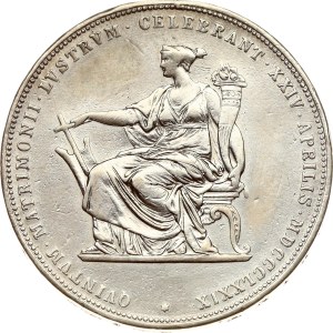 Austria 2 Gulden 1879 Silver Wedding