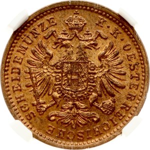 Austria 1 Kreuzer 1891 NGC MS 65 RB