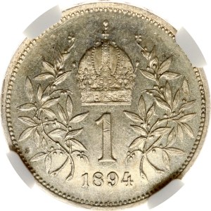 Austria 1 Corona 1894 NGC MS 61