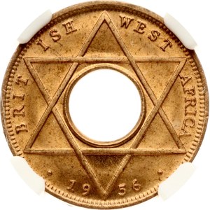 British West Africa 1/10 Penny 1956 NGC MS 65 RD