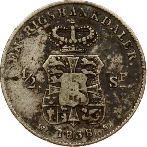 Denmark 1/2 Speciedaler 1838 WS