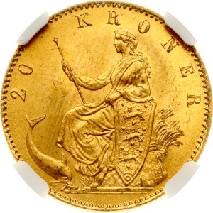 Denmark 20 Kroner 1873 CS NGC MS 65