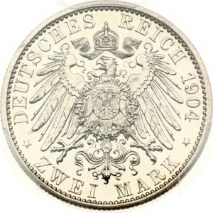 Germany Mecklenburg-Schwerin 2 Mark 1904 A Wedding PCGS PR 64