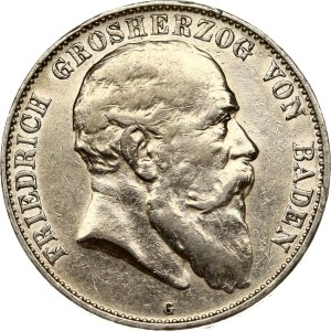 Germany Baden 5 Mark 1907 G
