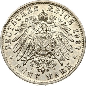 Germany Baden 5 Mark 1907 G