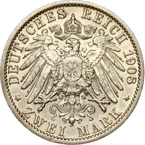Niemcy Saksonia-Weimar-Eisenach 2 Mark 1908 Uniwersytet w Jenie