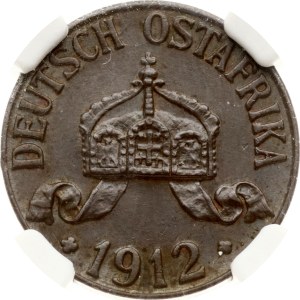 German East Africa 1 Heller 1912 J NGC MS 63 BN