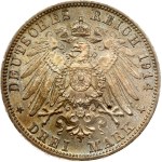 Germany Bavaria 3 Mark 1914 D