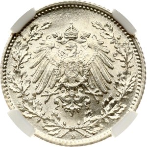 Germany 1/2 Mark 1914 D NGC MS 63