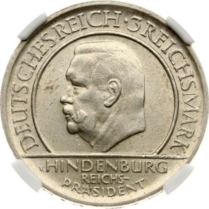Germany Weimar Republic 3 Reichsmark 1929 D Weimar Constitution NGC MS 62