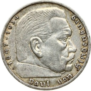 Germany Third Reich 5 Reichsmark 1936 A Paul von Hindenburg