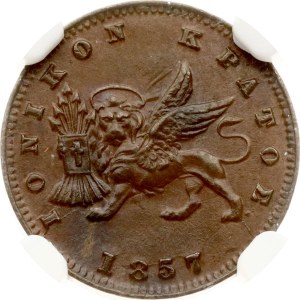 Řecko Jónské ostrovy Lepton 1857 NGC MS 62 BN