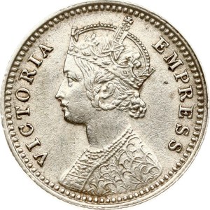 India British 1/4 Rupee 1884