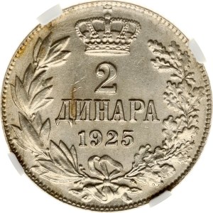 Jugoslavia 2 Dinara 1925 NGC AU 58