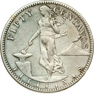 Philippines 50 Centavos 1918 S
