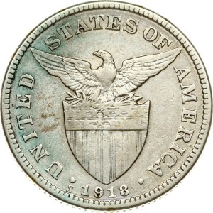 Philippines 50 Centavos 1918 S