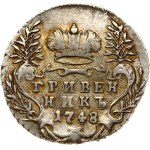 Russia Grivennik 1748/7