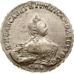 Russia Rouble 1756 СПБ-ЯI Portrait by Benjamin Scott