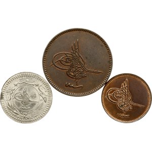 Turkey 5 - 40 Para 1864 & 1916 Lot of 3 coins