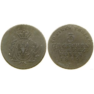 Poland, 3 groszy (trojak), 1816 B, Wrocław