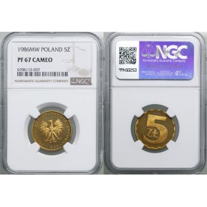 Poľsko, 5 zlotých, 1986, Varšava