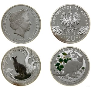 Pologne, série de 20 zlotys + 1 dollar, 2013, Varsovie