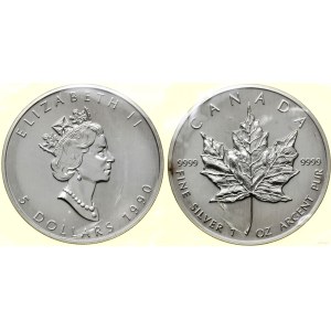 Kanada, 5 dolarů, 1990, Ottawa