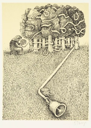 Stasys Eidrigevicius (ur. 1949 Mediniškiai/Litwa), Ilustracje do książki Kazysa Saji 